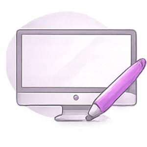 Icon Bildschirm und Stift